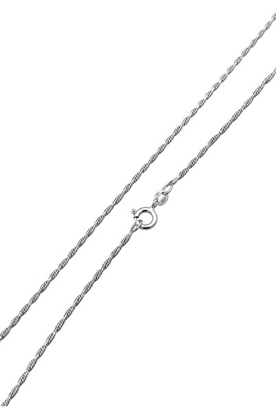 KUZZOI Pánský náhrdelník se šňůrkou Basic Twisted ze sterlingového stříbra 925