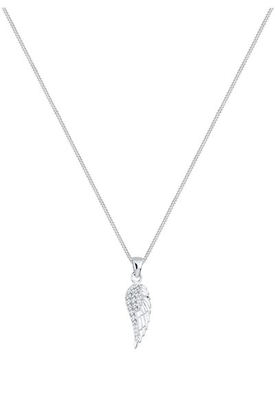 ELLI Halskette Damen Flügel Anhänger mit Kristallen in 925 Sterling Silber