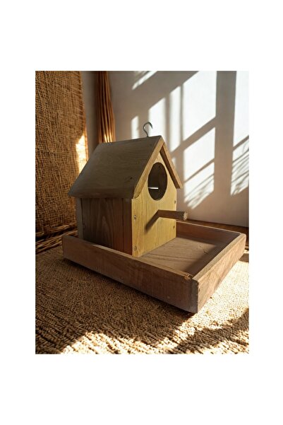 togarma Kuş Evi El Yapımı Sağlam (ALTINDAKİ KARE TAHTA DAHİL DEĞİLDİR) 21cm Y...