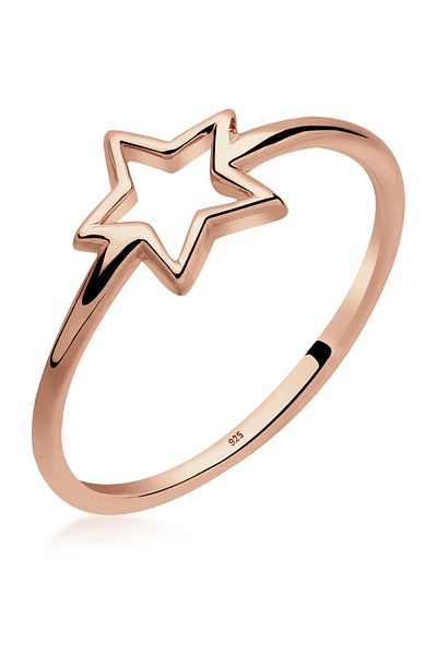 ELLI Ring Trendsymbol Stern 925er Sterling Silber
