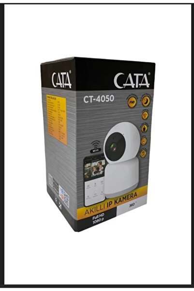 Cata 360 Derece Dönebilen Video Kamera Ev işyeri için FULL HD-1080P Akıllı Ip...