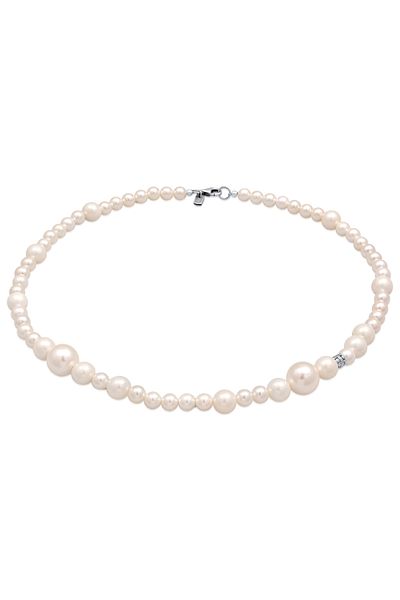 KUZZOI Necklace Herren Muschelkernperlen Beads 925 Silber