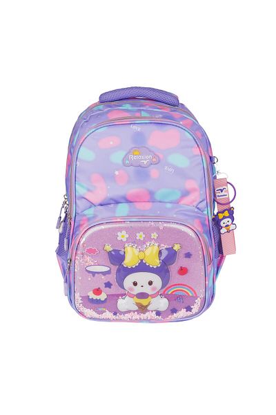 SYG Set de 3 piese pentru fete cu figurină Kuromi în relief și paiete, rucsac, termos, nutriție și suport pentru stilouri