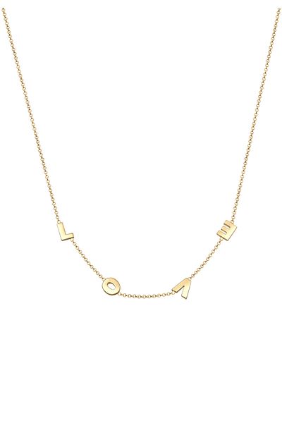 ELLI Necklace Love Wording Pendant 925 Sterling Silver