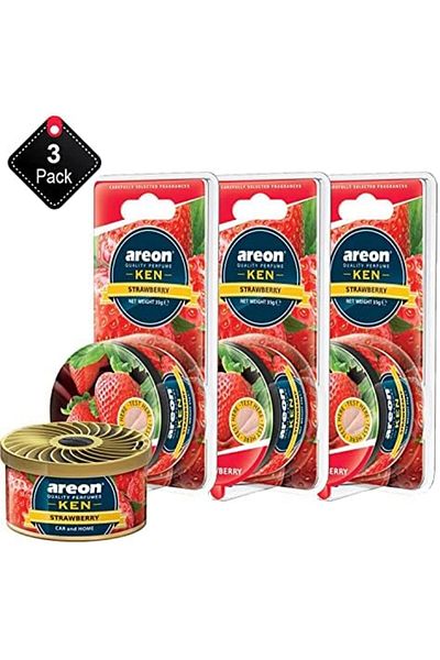 Areon Areon - Air Freshener Ken Strawberry - (Pack of 3)