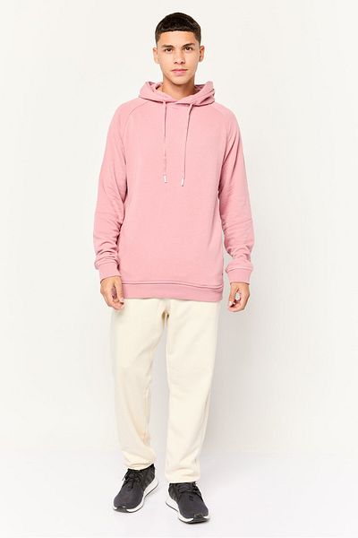 Kenneth Cole Men Active Hooded Plain Long Sleeves Sweatshirt, Dusty Pink