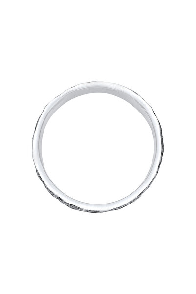 KUZZOI Ring Herren Bandring Struktur 925 Silber