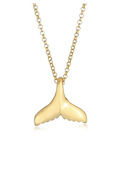 ELLI Necklace Ladies Whale Fin Pendant Fish Sea Ocean Summer Trend In 925 Sterling Silver