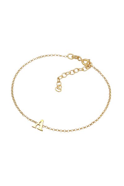 ELLI Bracelet Ladies Pendant Letter A Basic In 925 Sterling Silver