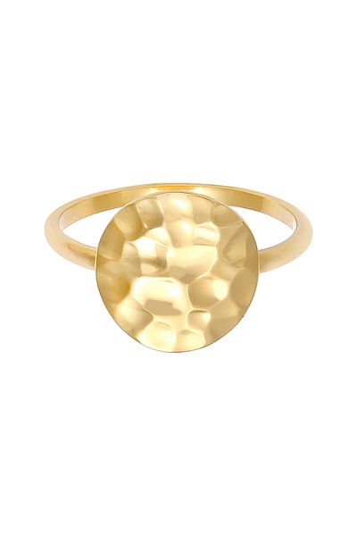 ELLI Ring Ladies' Hammered Trend Platelet In 925 Sterling Silver