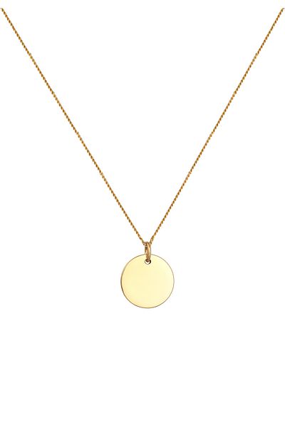 ELLI Necklace Ladies Plate Pendant Basic In 925 Sterling Silver