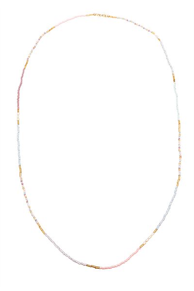 ELLI Halskette Damen Glasperlen mit Süßwasser-Zuchtperlen in 925 Sterling Silber vergoldet