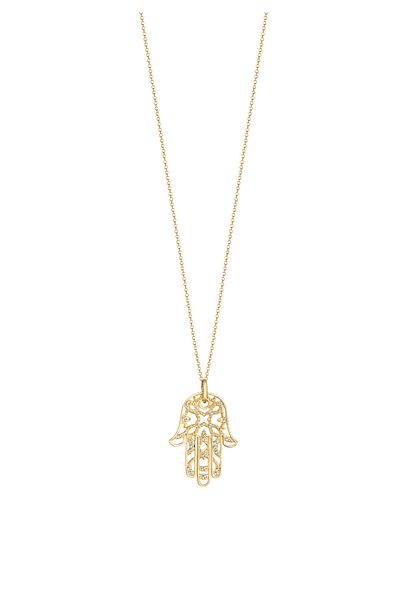ELLI Halskette Damen Hamsa Hand mit Kristallen in 925 Sterling Silber