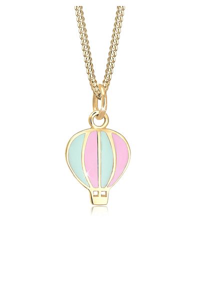 ELLI Necklace Kinder Heissluftballon Emaille Bunt 925 Silber