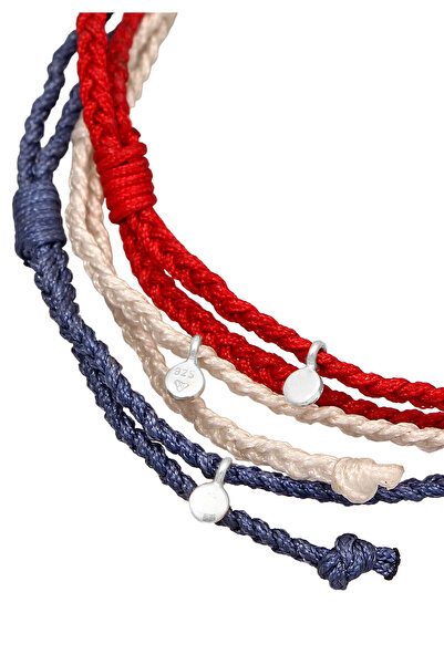 ELLI Dámský náramek s korálky s motivem fotbalu Německo osazený nylonem ze sterlingového stříbra 925