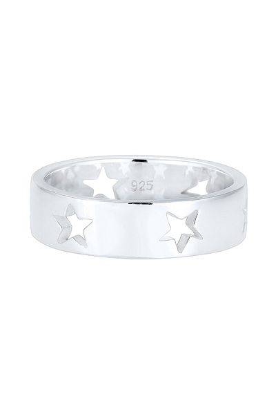 ELLI Prsten Star Astro Cut Out Band Prsten 925 mincovní stříbro