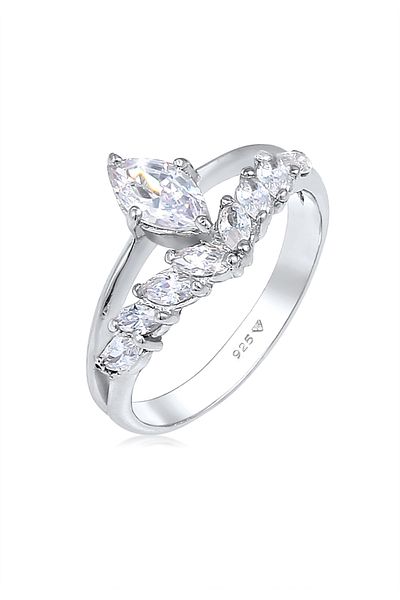 ELLI Inel Premium Inel Doamnelor Splendint Elegant Cu Cristale Zirconiu În Argint Sterling 925 Aur-p