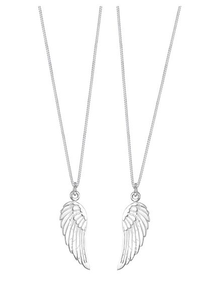 ELLI Jewelry Set Partnerkette Flügel 925 Sterling Silber