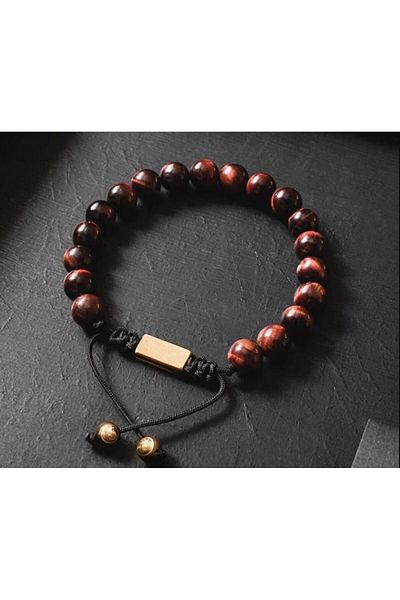 REDz Accessories Unisex Bracelet, Tiger Eye Stone, Brown