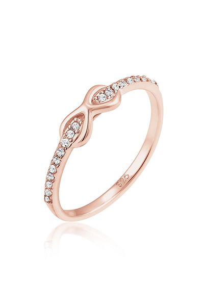 ELLI Ring Infinity Kristalle Edel Cute 925 Silber