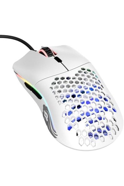 Glorious Gaming Mouse Model O Minus (Matte White) with RGB Lighting