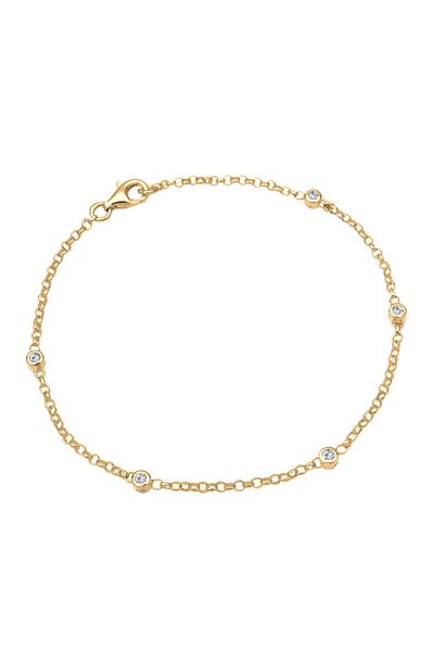 ELLI Bracelet Ladies Classic Basic With Crystals In 925 Sterling Silver