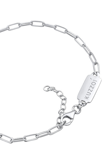 KUZZOI Pánský náramek s oválným řetízkem ze stříbra 925