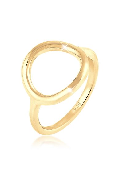 ELLI Ring Ladies Circle Round Geo Statement In 925 Sterling Silver
