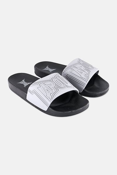 Tapout Men Brand Logo Slip On Slides, Grey