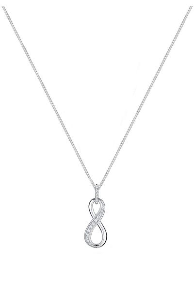ELLI Dámský náhrdelník Infinity Infinity s krystaly zirkonu ze stříbra ryzosti 925