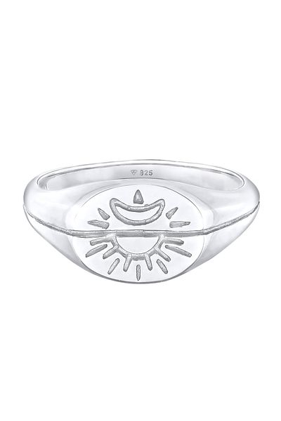ELLI Inel pentru dama Inel Soare Luna Astro Boho Trend Blogger În argint 925 placat cu aur