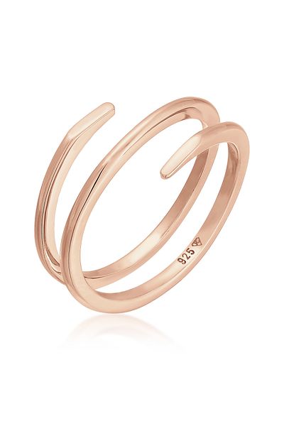 ELLI Inel de tendință cu filigran din argint 925 - Wrap Twist pentru femei
