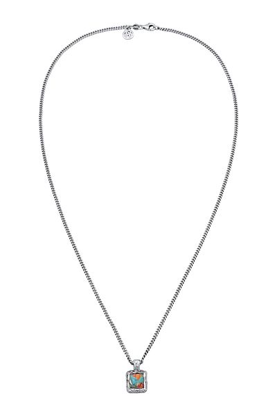 HAZE & GLORY Necklace Kupfer-türkis Edelstein Anhänger 925 Silber