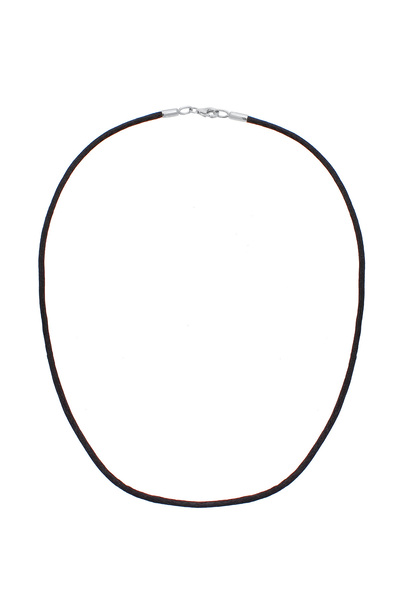 Nenalina Náhrdelník řetízek s hedvábnou stuhou Basic Combinable 925 Silver