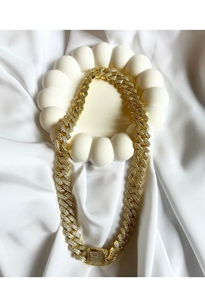 ALİA Gurmet full zirkon taş gold kadın kolye