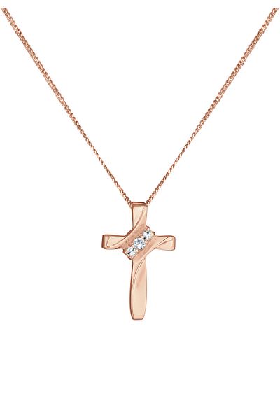 ELLI Colier pentru femei - argint 925 cu cristale religioase crucifix