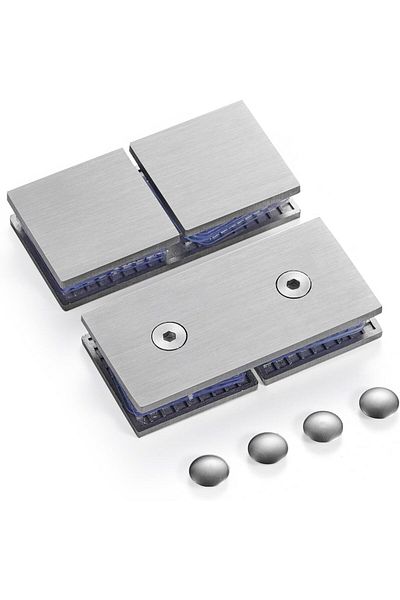 Generic Ranbo 304 Stainless Steel Square Frameless Glass Clamp Connector/Shower door Fixed Panel/Glass-to-Gl