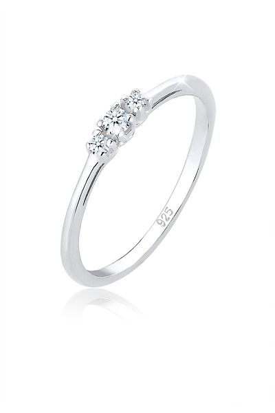ELLI Inel Femeie Inel de logodna Clasic Diamond 925 Sterling Silver