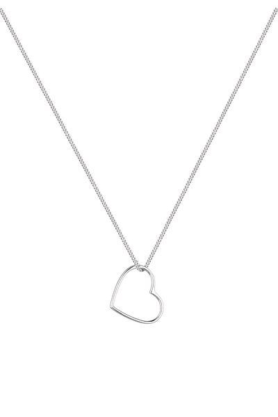 ELLI Halskette Damen Herz-Anhänger Basic aus 925 Sterling Silber