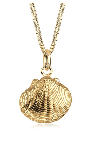 ELLI Muschelhalskette aus 925er Sterlingsilber – Damen-Trend-Halskette