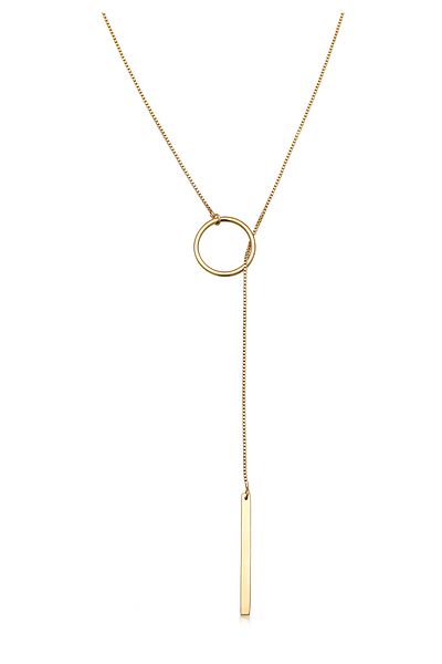 ELLI Necklace Ladies Y-chain Circle Rod Geo In 925 Sterling Silver