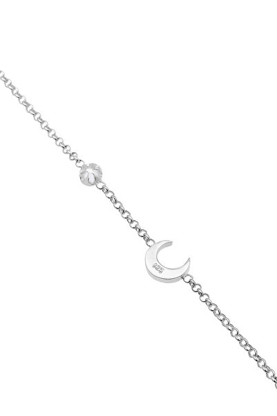 ELLI Dámský náramek s půlměsícem a hvězdou filigrán s měsíčním kamenem ze sterlingového stříbra 925, pozlacený