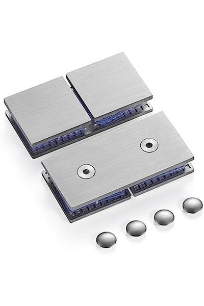 Generic Ranbo 304 Stainless Steel Square Frameless Glass Clamp Connector/Shower door Fixed Panel/Glass-to-Gl