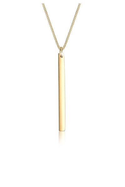 ELLI Necklace Ladies Curb Chain Geo Symbol Rod Layer Cool In 925 Sterling Silver