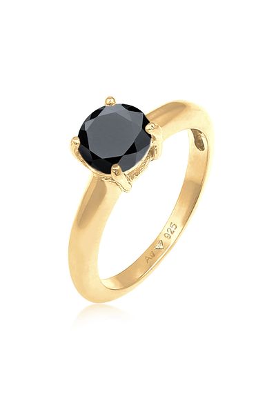 ELLI Ring Damen Solitär Classic mit Zirkonia Kristall in 925 Sterling Silber