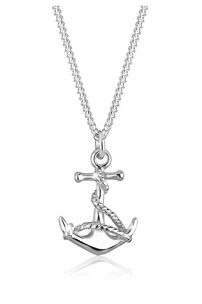 ELLI Colier Damă Ancoră Pandantiv Maritim Summer Trend Din Argint Sterling 925