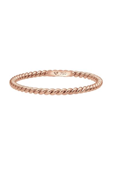 ELLI Ring Twisted Basic Minimal Look 750 Roségold