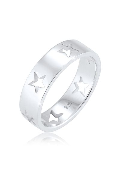 ELLI Prsten Star Astro Cut Out Band Prsten 925 mincovní stříbro