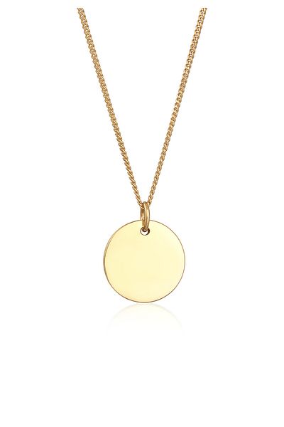 ELLI Necklace Ladies Plate Pendant Basic In 925 Sterling Silver