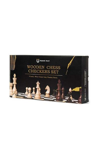rexa 3-in-1 Wooden Chess Game